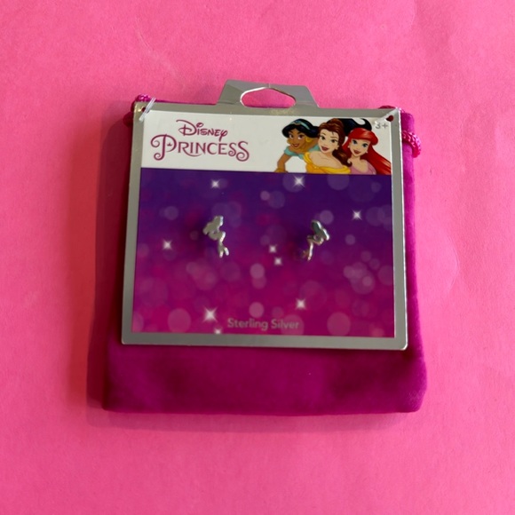 Disney Princess Sterling Silver Earrings Stud Ariel Little Mermaid New NWT - Picture 4 of 6